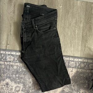 Boss Men's Charcoal Slim Jeans